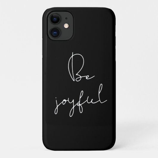 Wees blij witte lettertype Case-Mate iPhone case (Achterkant)
