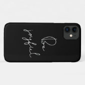 Wees blij witte lettertype Case-Mate iPhone case (Achterkant (horizontaal))