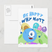 Wees blij Yum Yum Briefkaart (Voorkant / Achterkant)