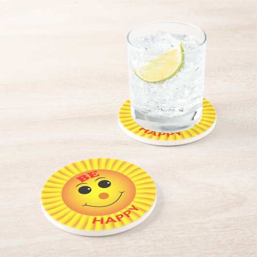 Wees blij zandsteen onderzetter (Zijkant)