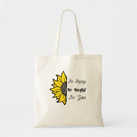 Wees blij zonnebloem tote bag (Voorkant)