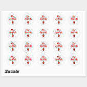 Wees Blijde Rode Geschenkdoos Sticker (Vel)