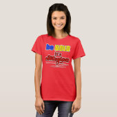Wees BOLD het is Besmettelijk Blauw Geel en Rood T-shirt (Voorkant volledig)