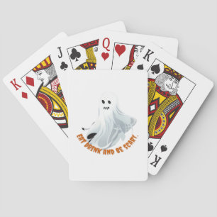 Wees Boos Eet Drink En Wees Schattig Klassiek Pokerkaarten