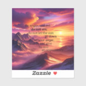 Wees boos en zondig geen Sticker (Vel)