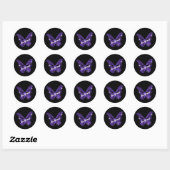 Wees Brave Butterfly Classic Round Sticker (Vel)