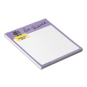 Wees bruisbaar zwarte kat, speciaal gepersonalisee notitieblok (Schuin)