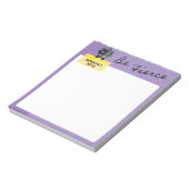 Wees bruisbaar zwarte kat, speciaal gepersonalisee notitieblok (Linkerzijde)