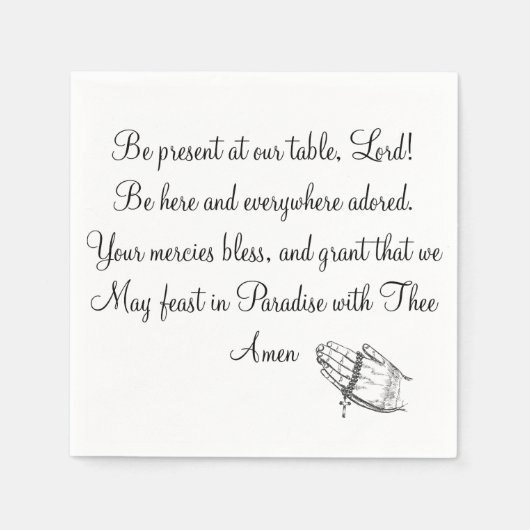 Wees Cadeau aan onze tafelheer Servetten (Voorkant)