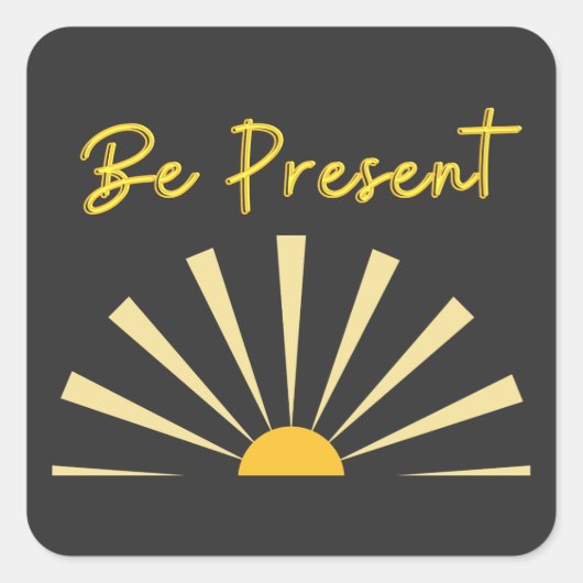 Wees Cadeau Vierkante Sticker (Voorkant)