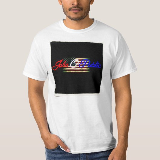 Wees casual met de nieuwe John Q. Openbaar logo Sh T-shirt (Voorkant)