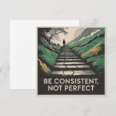 Wees consequent, niet perfect kaart (Voorkant / Achterkant)