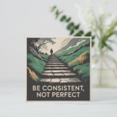 Wees consequent, niet perfect kaart (Staand voorkant)