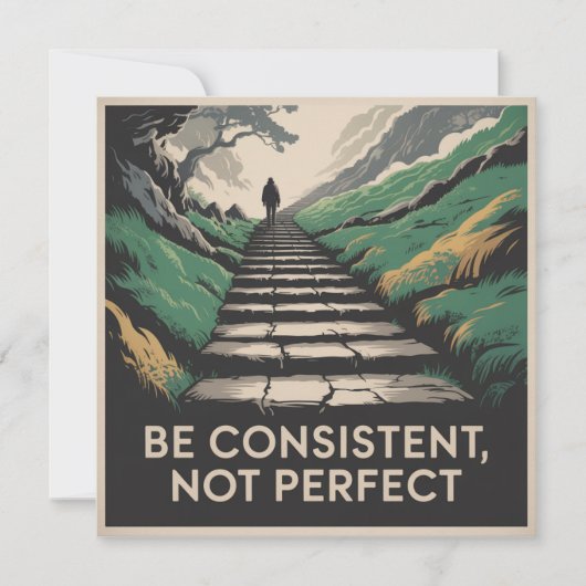 Wees consequent, niet perfect kaart (Voorkant)