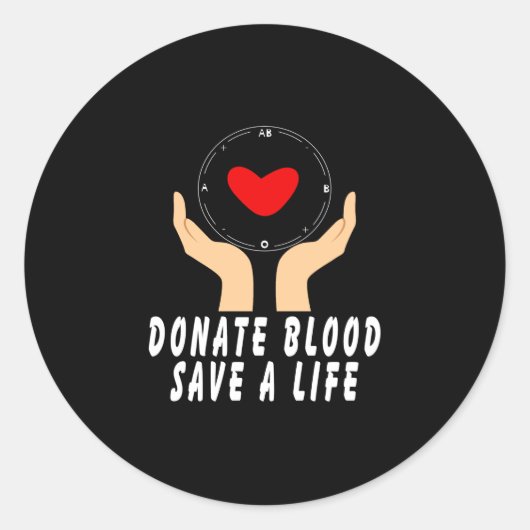 Wees cool en geef bloed ronde sticker (Voorkant)