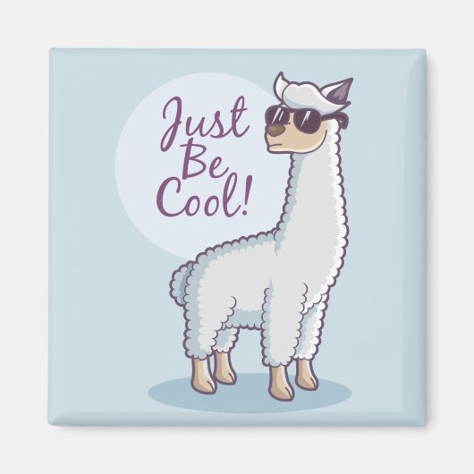 Wees Cool Llama Magneet (Voorkant)
