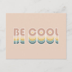Wees Cool Retro Rainbow Typografie Briefkaart