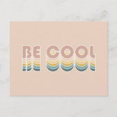 Wees Cool Retro Rainbow Typografie Briefkaart (Voorkant)