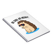Wees Cool Wees Scherp Grappige Egel Pun Notitieboek (Rechterzijde)