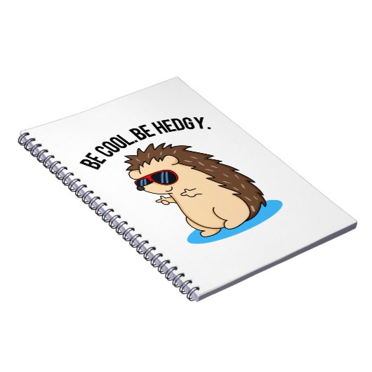 Wees Cool Wees Scherp Grappige Egel Pun Notitieboek (Rechterzijde)