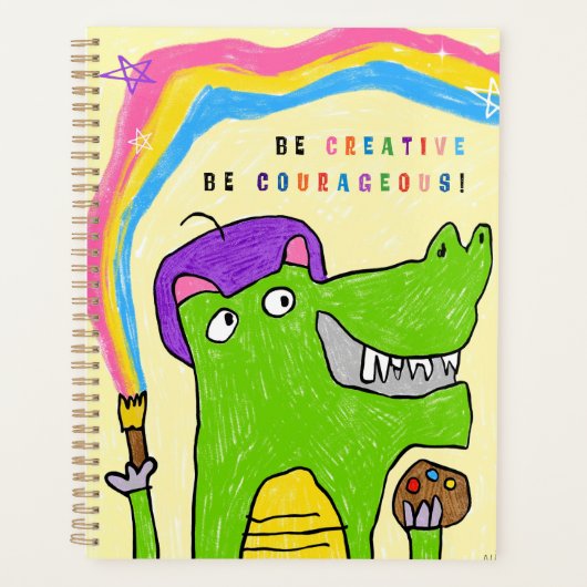 "Wees creatief!" Dragon Rainbow Planner (Voorkant)
