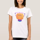 Wees creatief gloeilamp t-shirt (Voorkant)