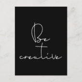 Wees creatief wit lettertype briefkaart (Voorkant)