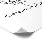 Wees creatief zwart lettertype poster (Hoek)