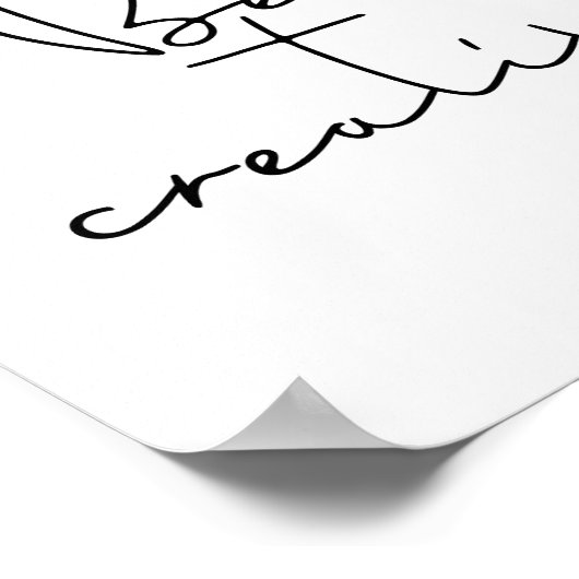 Wees creatief zwart lettertype poster (Hoek)