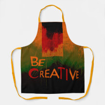 "Wees creatief" Zwart Oranje Shades Groen design