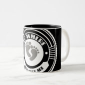 Wees daar waar je voeten zijn - Mok met twee tonen (Voorkant rechts)