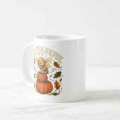 Wees dankbaar Autumn Pumpkin Art Koffiemok (Voorkant links)