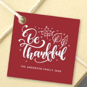 Wees dankbaar Bourgondische Thanksgiving Bedankjes Labels