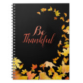 Wees dankbaar dat de herfstherfst het NOTITIEBOEK (Voorkant)