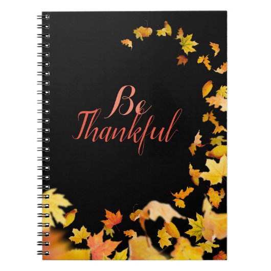 Wees dankbaar dat de herfstherfst het NOTITIEBOEK  (Voorkant)