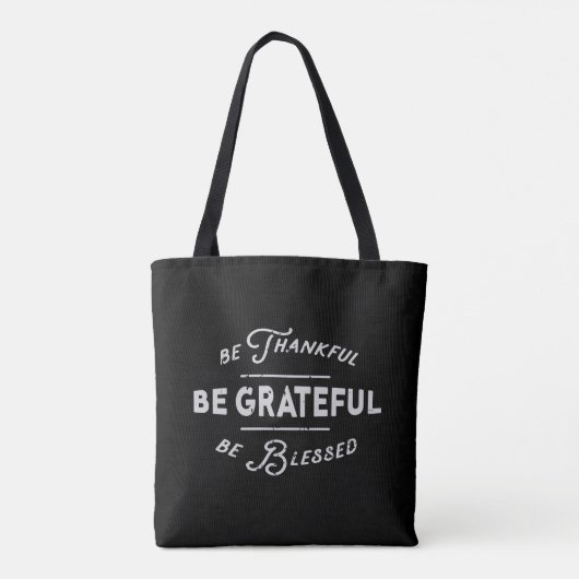 Wees dankbaar dat je GRATEFUL bent benut Tote Bag (Achterkant)