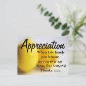 Wees dankbaar en tel je zegeningen briefkaart (Staand voorkant)