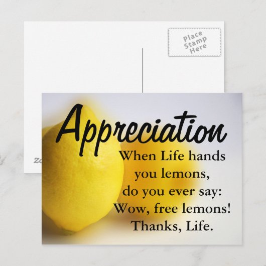 Wees dankbaar en tel je zegeningen briefkaart (Voorkant / Achterkant)