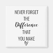 Wees dankbaar en vergeet nooit het verschil dat je magneet (Voorkant)