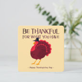 Wees Dankbaar – Gelukkig Thanksgiving Dag Kaart (Staand voorkant)