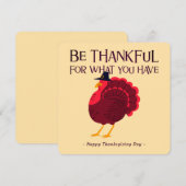 Wees Dankbaar – Gelukkig Thanksgiving Dag Kaart (Voorkant / Achterkant)