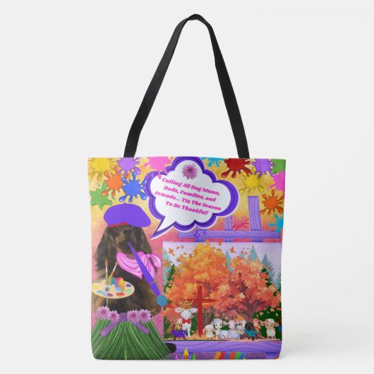 Wees dankbaar Happy Thanksgiving Lady's Canvas tas (Voorkant)
