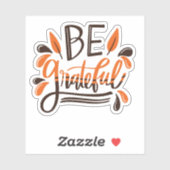 Wees dankbaar - Happy Thanksgiving Thanksgiving Da Sticker (Vel)