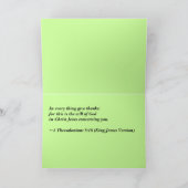 Wees dankbaar in alles 1 Tessalonicenzen 5:18 Feestdagen Kaart (Binnen)