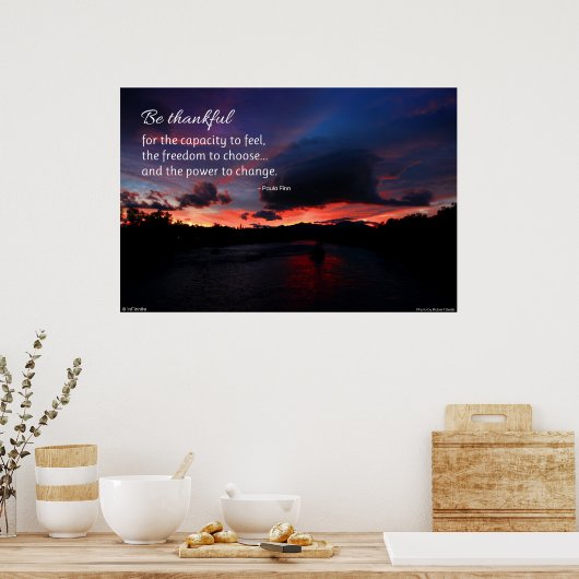 Wees dankbaar...inspirerend poster (Keuken)