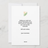 Wees dankbaar pompoenen waterverf happy thanksgivi feestdagenkaart (Achterkant)