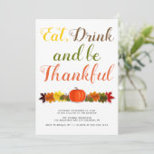 Wees dankbaar pompografische blaadjes Thanksgiving Kaart (Staand voorkant)