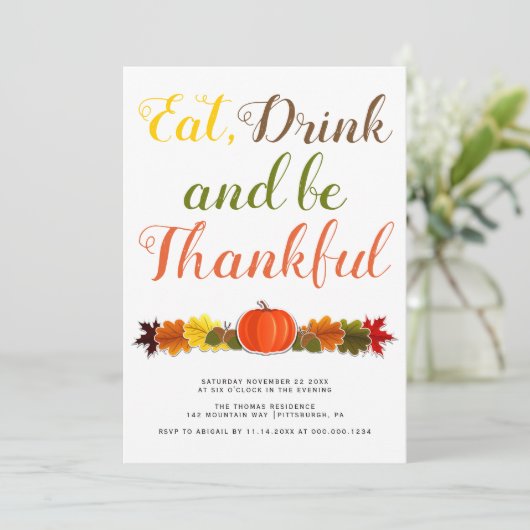 Wees dankbaar pompografische blaadjes Thanksgiving Kaart (Staand voorkant)