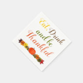 Wees dankbaar pompografische blaadjes Thanksgiving Servet (Hoek)