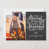 Wees dankbaar Quote schoolbord Dankzeggende Kaart (Voorkant)